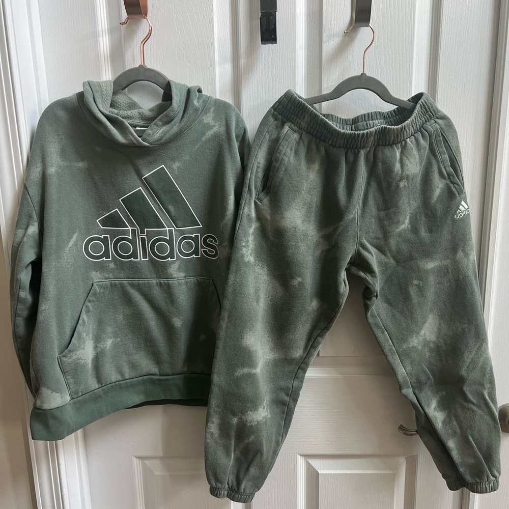 Adidas Kids Green as Sweatsuit Set